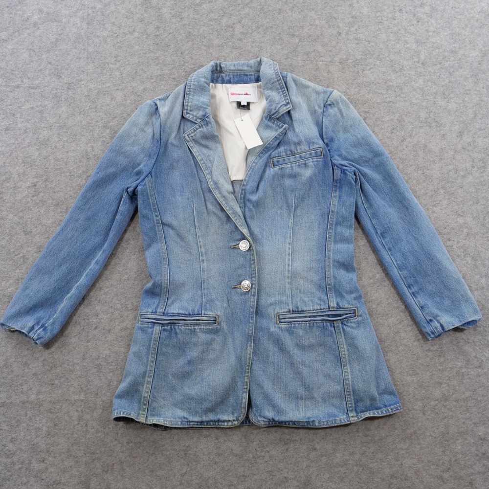 Current Elliott Current Jacket Blazer Womens 1 Small Blue Highball Fairwater New